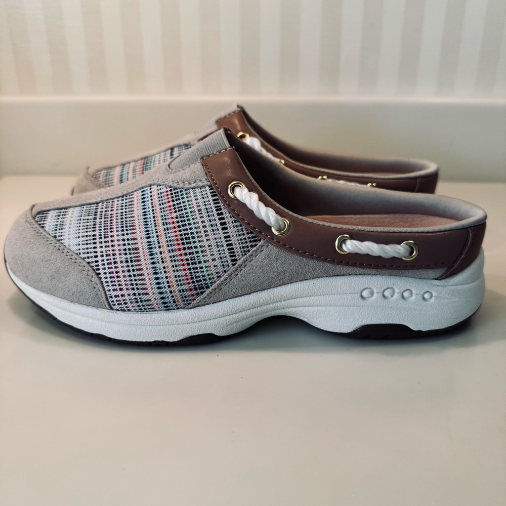 Easy Spirit Womens Travelport Striped Mules Nautical Slip On Clog Sneakers NWOT - Picture 8 of 16